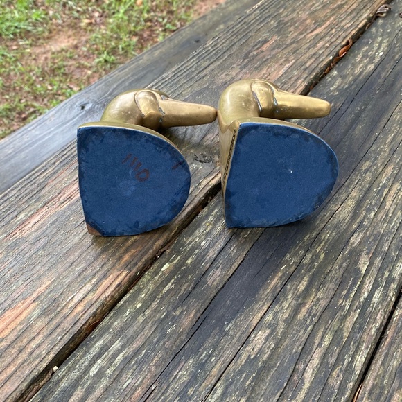 Mid Century Solid Brass Duck Bookends - Picture 6 of 6
